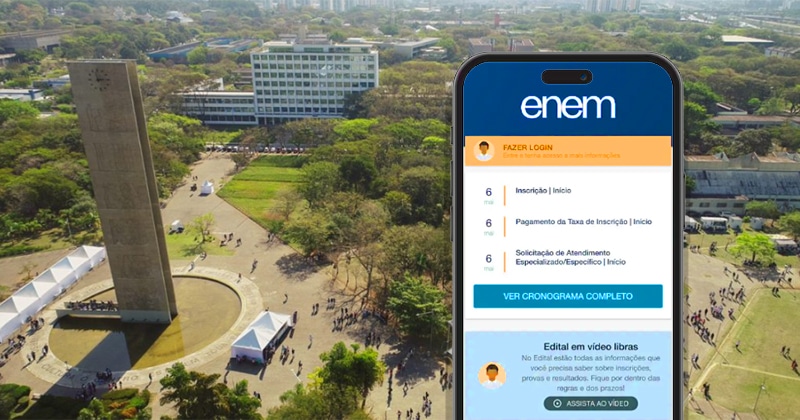 USP tem 1.500 ingressantes pelo processo seletivo Enem USP – Arte sobre foto: Felipe Seriacopi / USP Imagens
