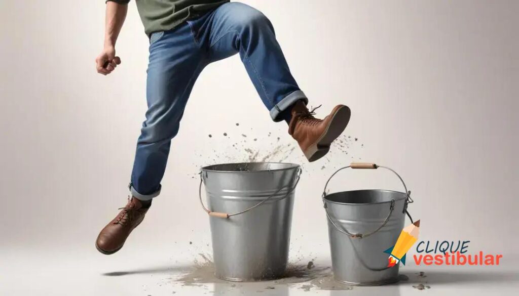 O que significa a expressão "chutar o balde"?