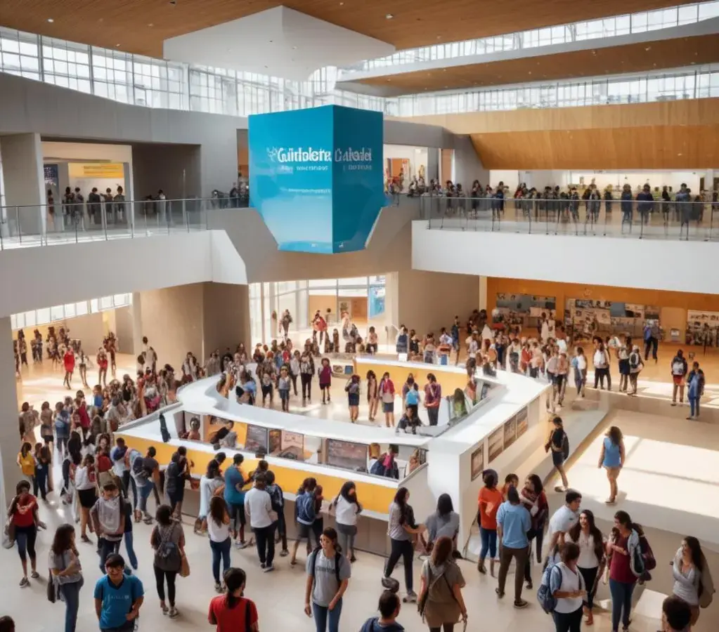 Candidatos e familiares exploram a infraestrutura da PUCRS durante a programação especial no dia do vestibular.