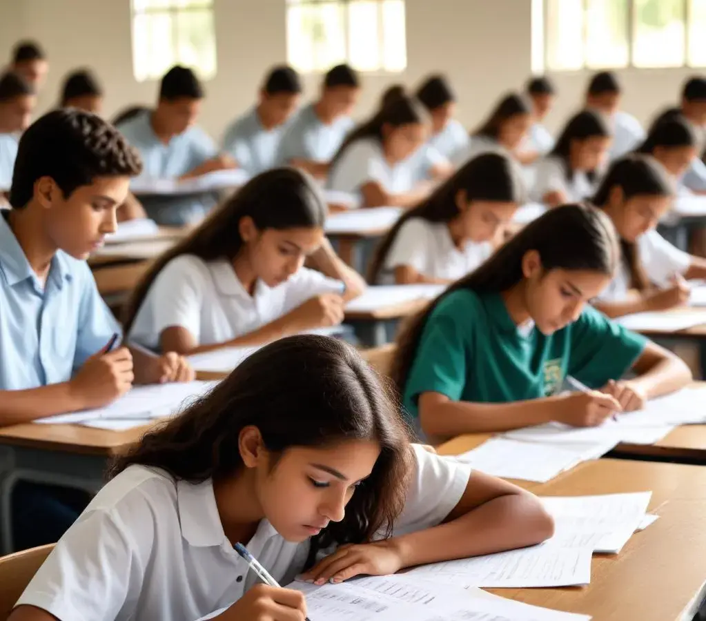 Candidatos concentrados durante a aplicação das provas do Exame Nacional do Ensino Médio, agora com novas regras de inscrição e uso da nota.