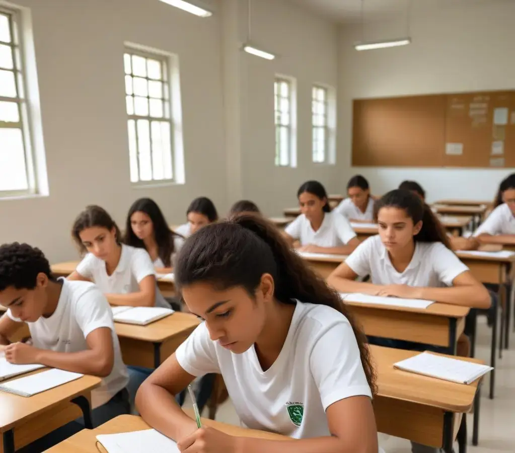Estudantes se preparam intensamente para a redação do Enem 2025, focando nos temas mais relevantes do cenário social.