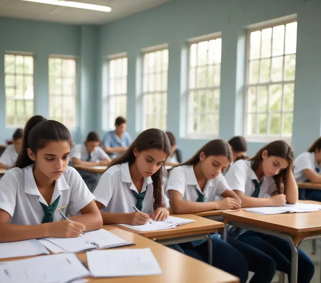 Estudantes concentrados durante a primeira etapa do vestibular seriado da UFMG, um novo modelo de avaliação que promete revolucionar o acesso à universidade.