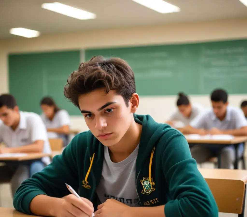 Candidatos da UESB se dedicam à redação, etapa crucial que avalia a capacidade argumentativa sobre temas relevantes da sociedade.