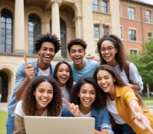 Estudantes empolgados conferem os prazos e realizam o envio de documentos para a UFG após a alteração no calendário de matrículas.
