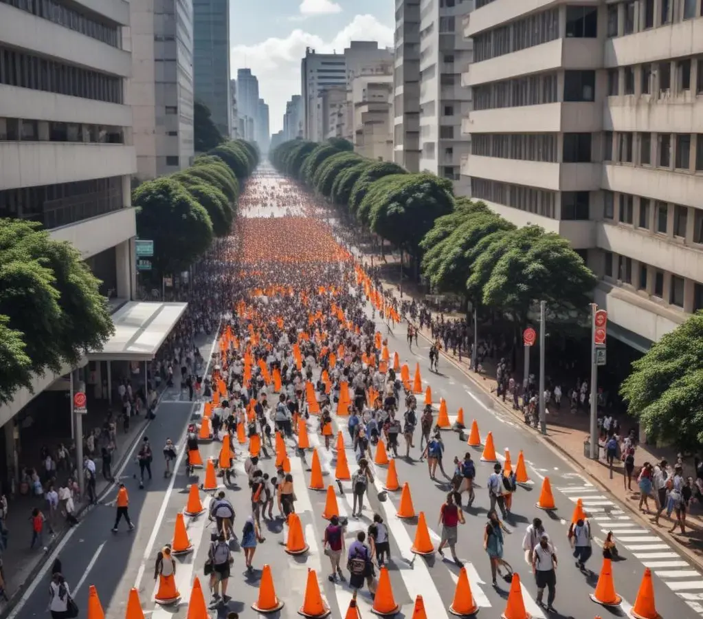 Candidatos se dirigem aos locais de prova em São Paulo, com o trânsito adaptado pela CET para a segunda fase do vestibular Fuvest.