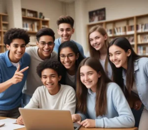 Estudantes comemoram após verificarem as notas do Provão Paulista Seriado 2025, um passo importante rumo ao ingresso em universidades públicas.
