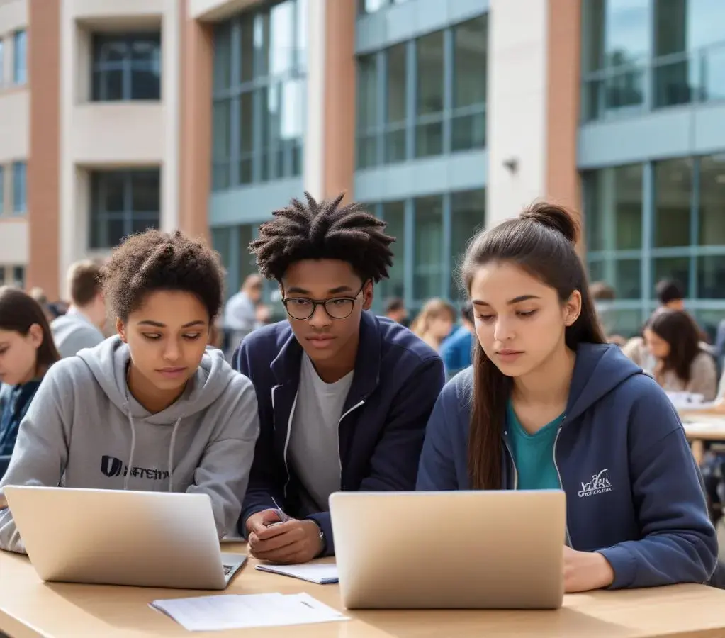 Estudantes consultam o gabarito do Vestibular UFSM 2026 e PSS 3, um momento de ansiedade e esperança na jornada acadêmica.