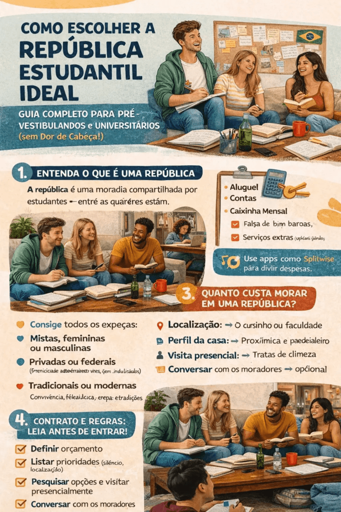 infográfico como escolher republicas estudantis