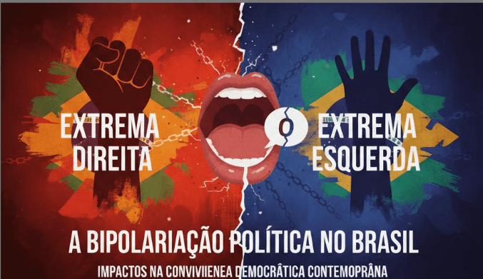 A bipolarização política no Brasil e seus impactos na convivência democrática contemporâneo tamanho retangulo para blog