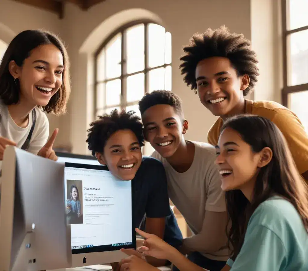 Jovens estudantes acessam o portal do Fies 2026 em busca de oportunidades de financiamento para o ensino superior.