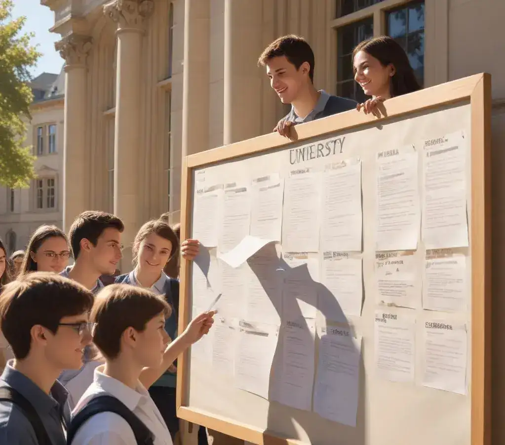 Estudantes consultam as listas de convocação da Fuvest, em busca de seus nomes para as vagas da Universidade de São Paulo.