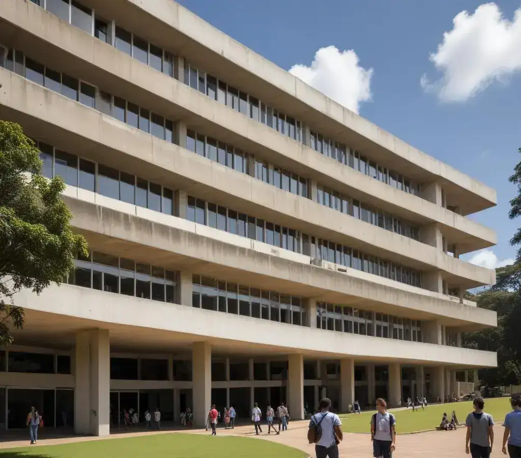 Prédio da Unidade Administrativa III da UFMG, onde o DRCA oferece suporte aos aprovados no Sisu 2026 e orienta sobre o registro acadêmico.