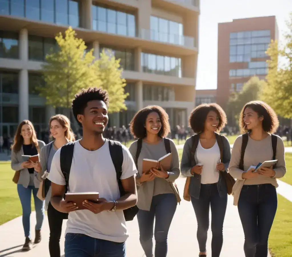 Estudantes universitários no campus, simbolizando a esperança e as novas oportunidades de acesso ao ensino superior através do Fies 2026.