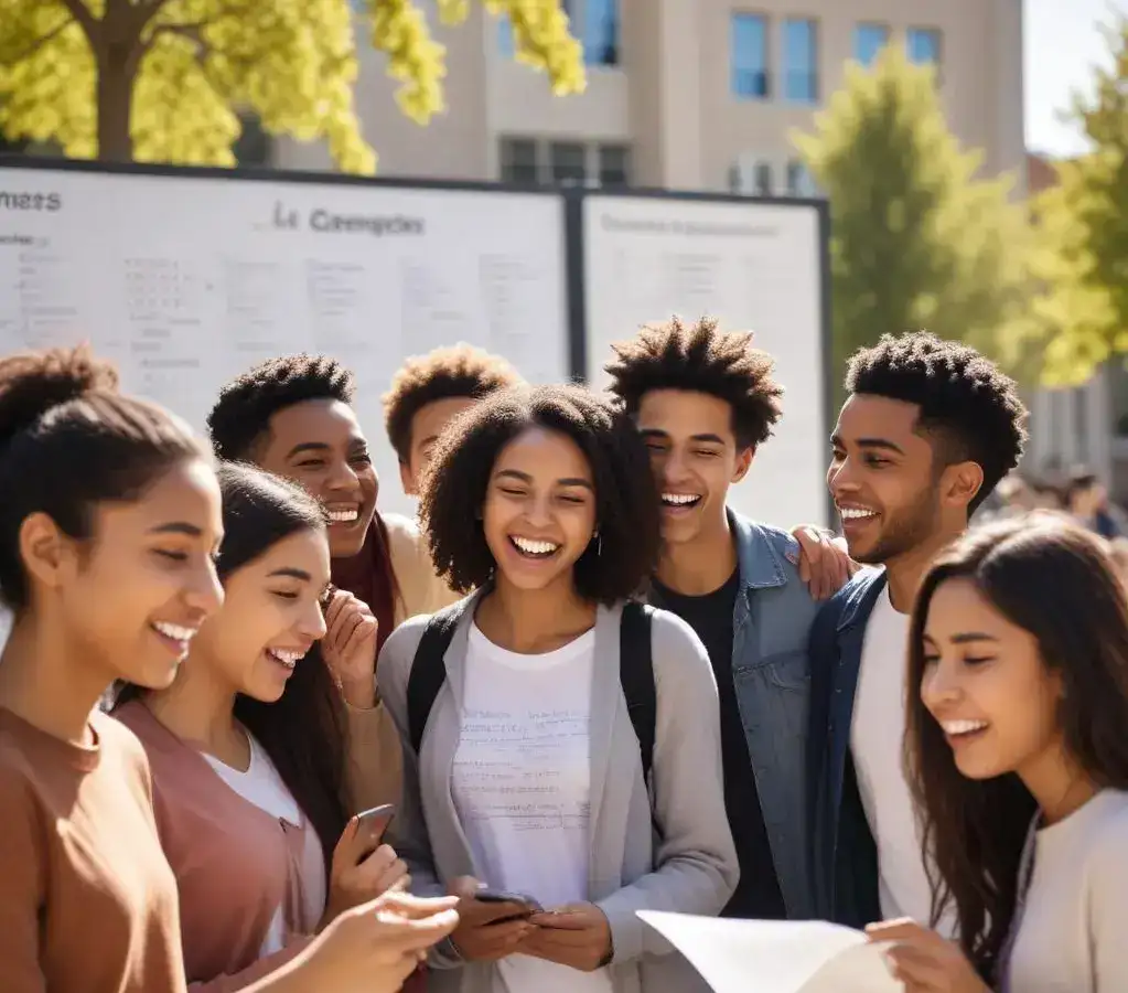 Candidatos comemoram a divulgação do resultado do Vestibular UnB 2026, celebrando a aprovação na prestigiada universidade.