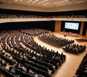 Novos estudantes do Instituto Tecnológico de Aeronáutica (ITA) participam da cerimônia de acolhimento para a turma de 2026, em São José dos Campos.