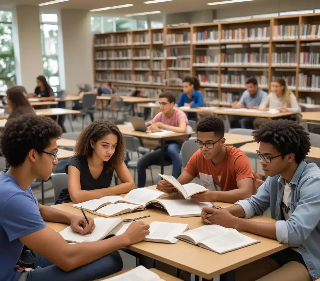 Estudantes universitários empenham-se na leitura das obras obrigatórias divulgadas pela UFSC para o vestibular 2027, em busca da aprovação.