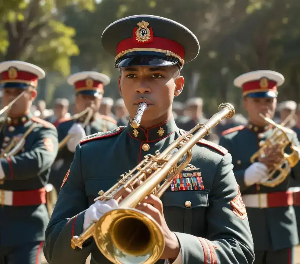 Músico do Corpo de Fuzileiros Navais em apresentação, simbolizando a oportunidade de carreira no FN Músico 2026 com inscrições prorrogadas.