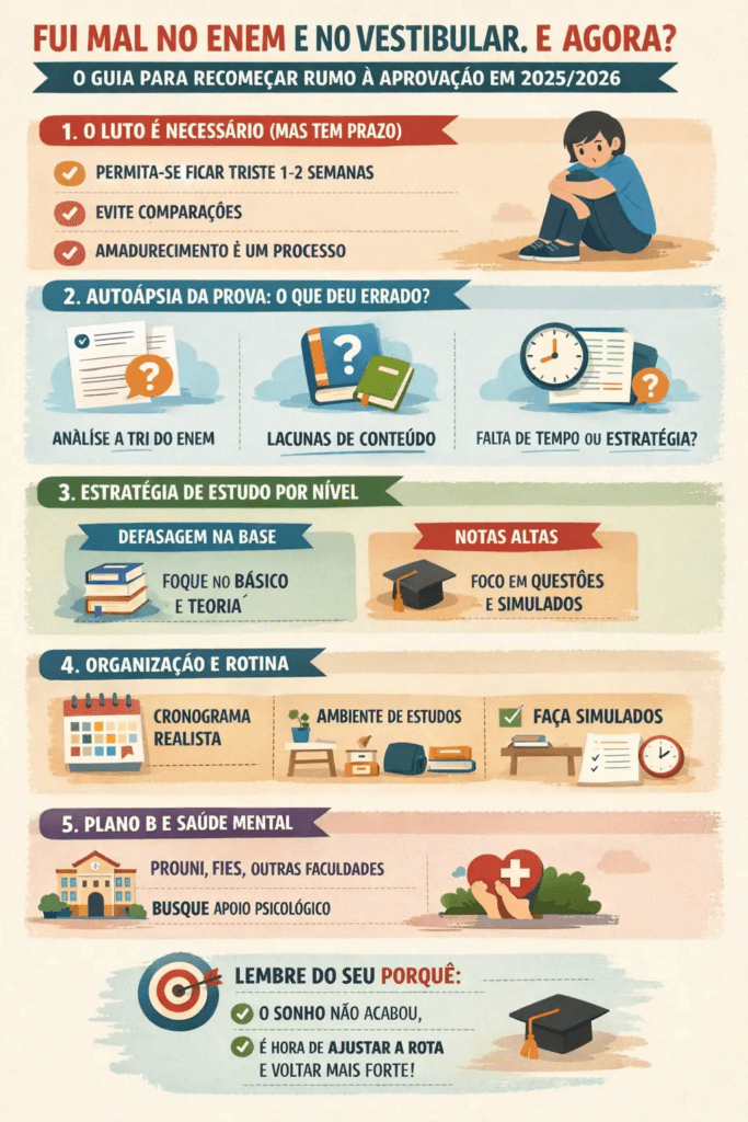 Fui mal no Enem e no Vestibular. E agora?