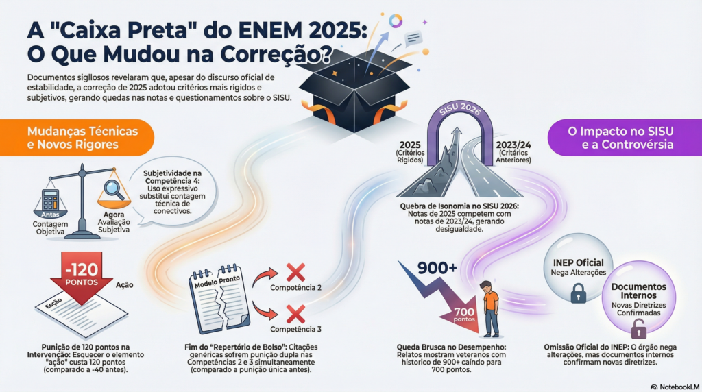 A "Caixa Preta" do Enem 2025: Entenda as Mudanças Secretas na Correção da Redação