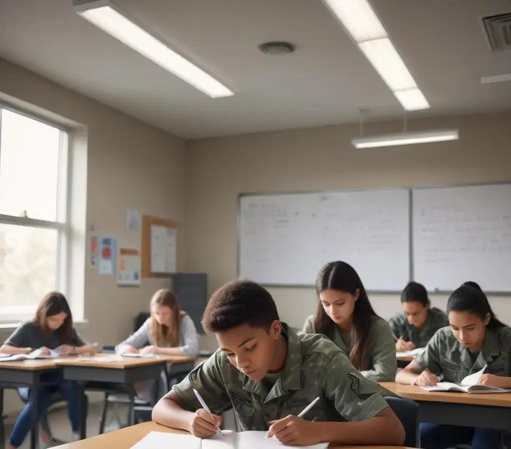 Jovens dedicados preparam-se para a concorrida prova da EPCAR 2026, com foco total nos estudos para ingressar na Força Aérea Brasileira.