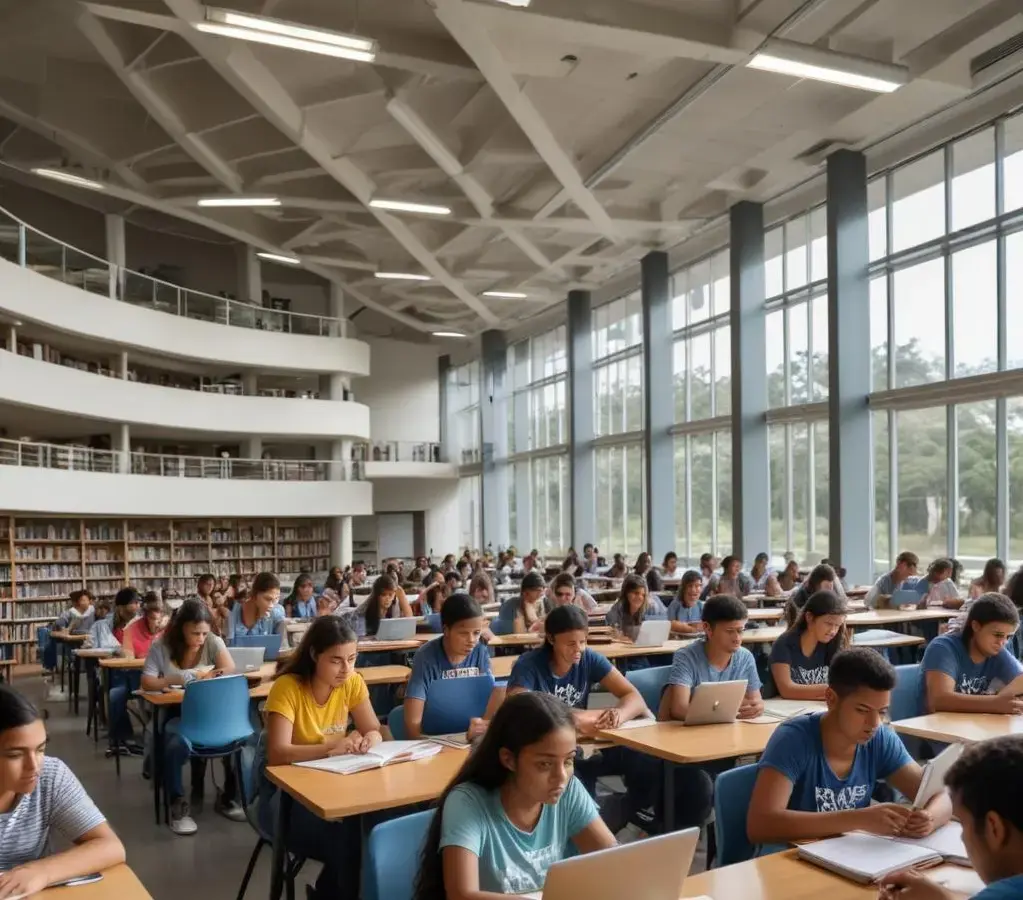 Estudantes empenhados nos estudos para o Vestibular UEG, após a divulgação dos resultados de isenção de taxa.