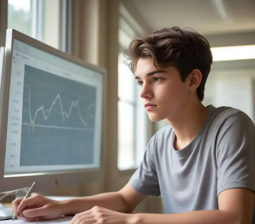 Estudante revisa suas notas do Enem 2025 como treineiro na Página do Participante, utilizando a ferramenta para autoavaliação e planejamento futuro.