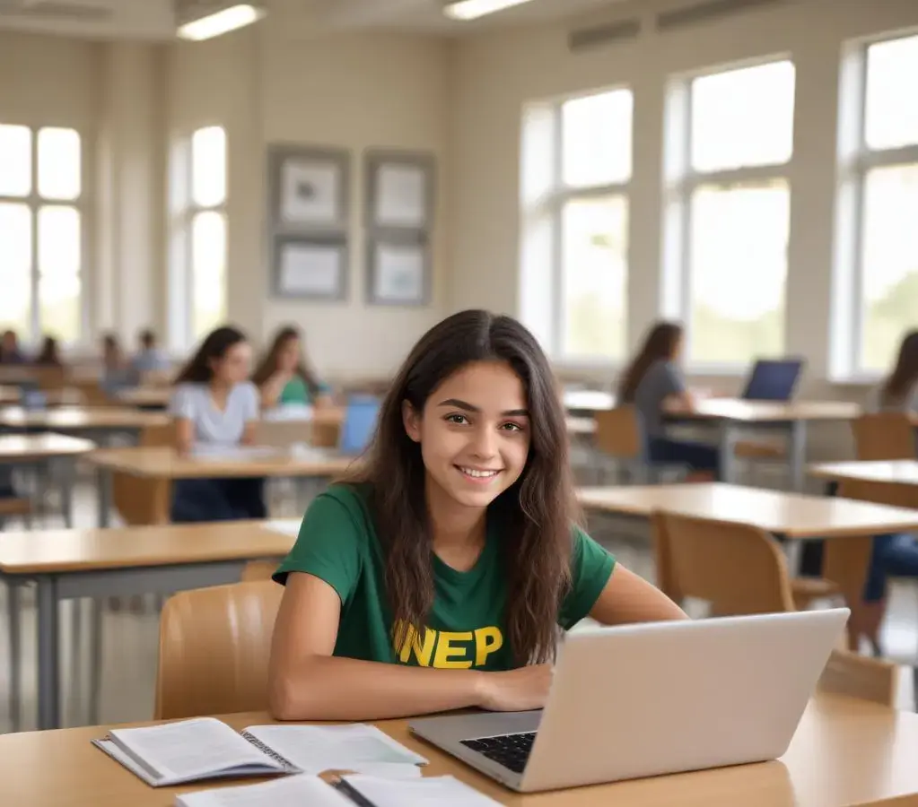 Estudante realiza o procedimento de solicitação de isenção da taxa do Enem 2026 através da página do participante.