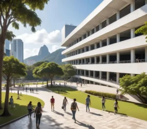 Campus da PUC-Rio, na Gávea, onde serão realizadas as atividades acadêmicas do segundo semestre.