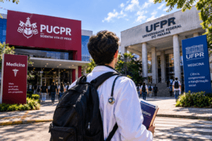 Vestibular de medicina na PUCPR vs. UFPR: qual a diferença prática?