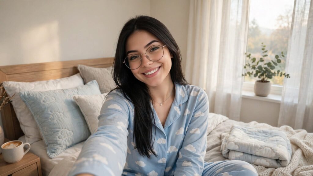 Bom dia por aqui! Acordei cedo pra aproveitar a luz da janela e já começar o dia estudando. Quem mais é do time do café na cama? ☁️☀️