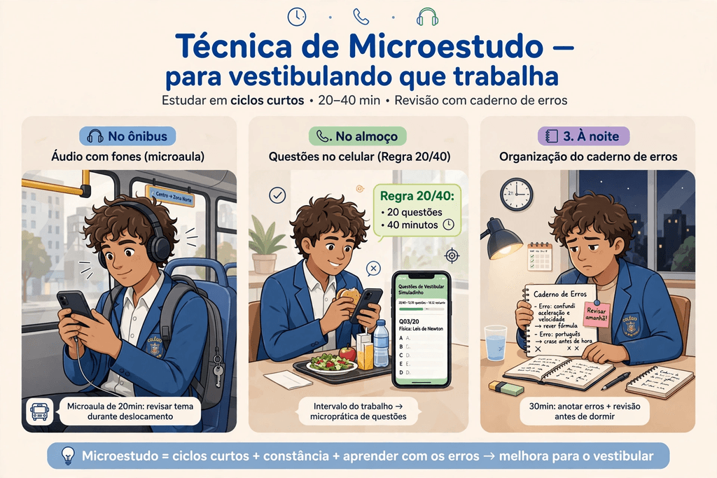 Como conciliar trabalho e estudos para passar no vestibular (Em 10 dicas)
